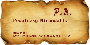 Podolszky Mirandella névjegykártya
